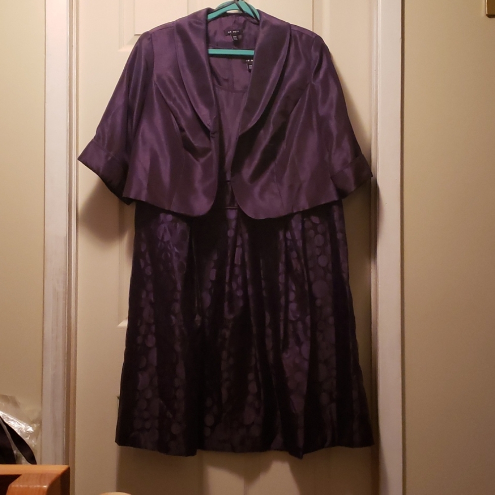 Fabulous purple dress with bolero jacket, Size 20
